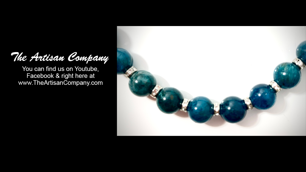 Blue Apatite Stone Necklace with Earrings