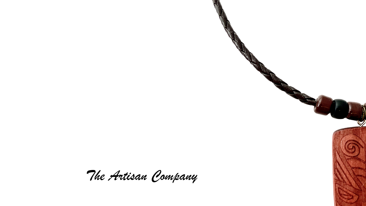Mens Braided Leather & Tiki Necklace
