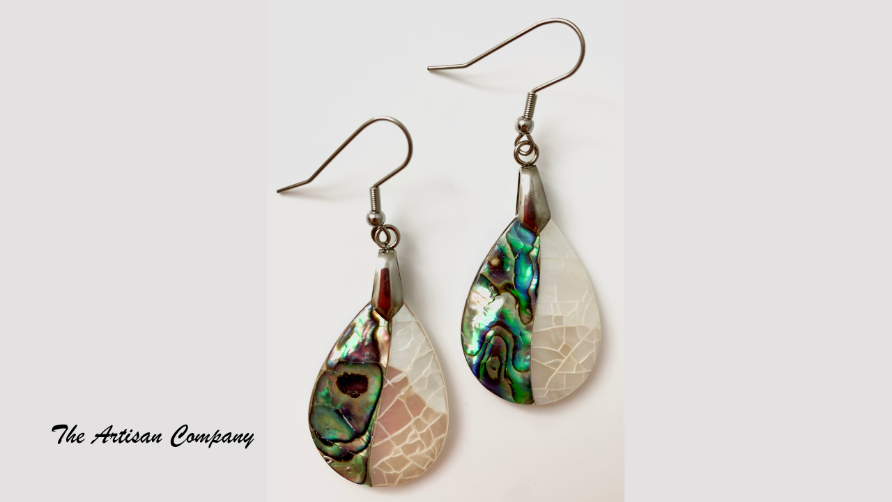 Abalone & Mother of Pearl Mosaic Earrings