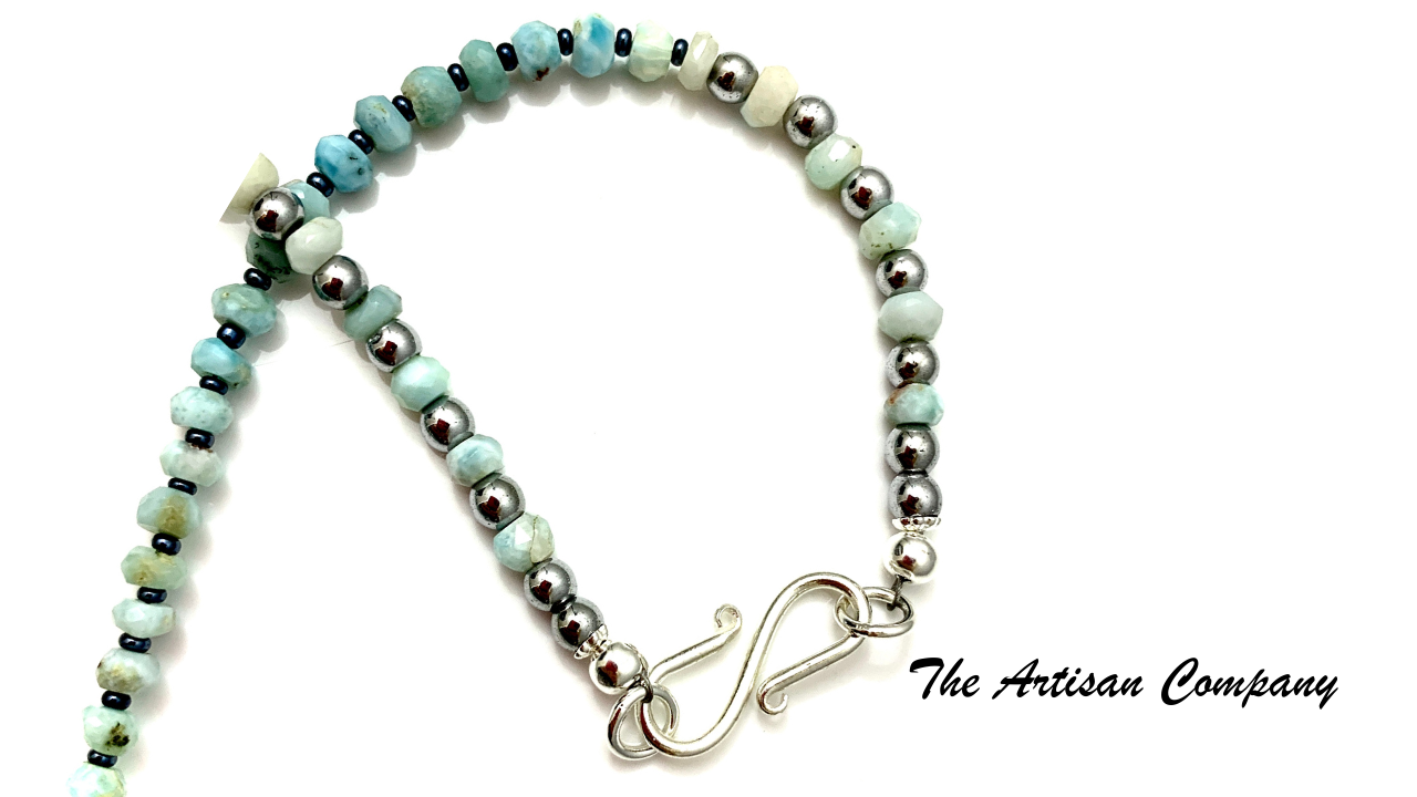 Larimar Stone and Apatite Necklace