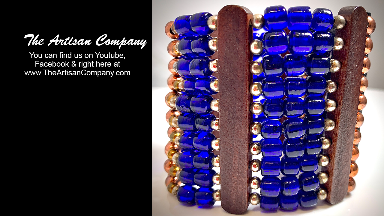 10 Strand Cobalt Blue Trade Bead Bracelet