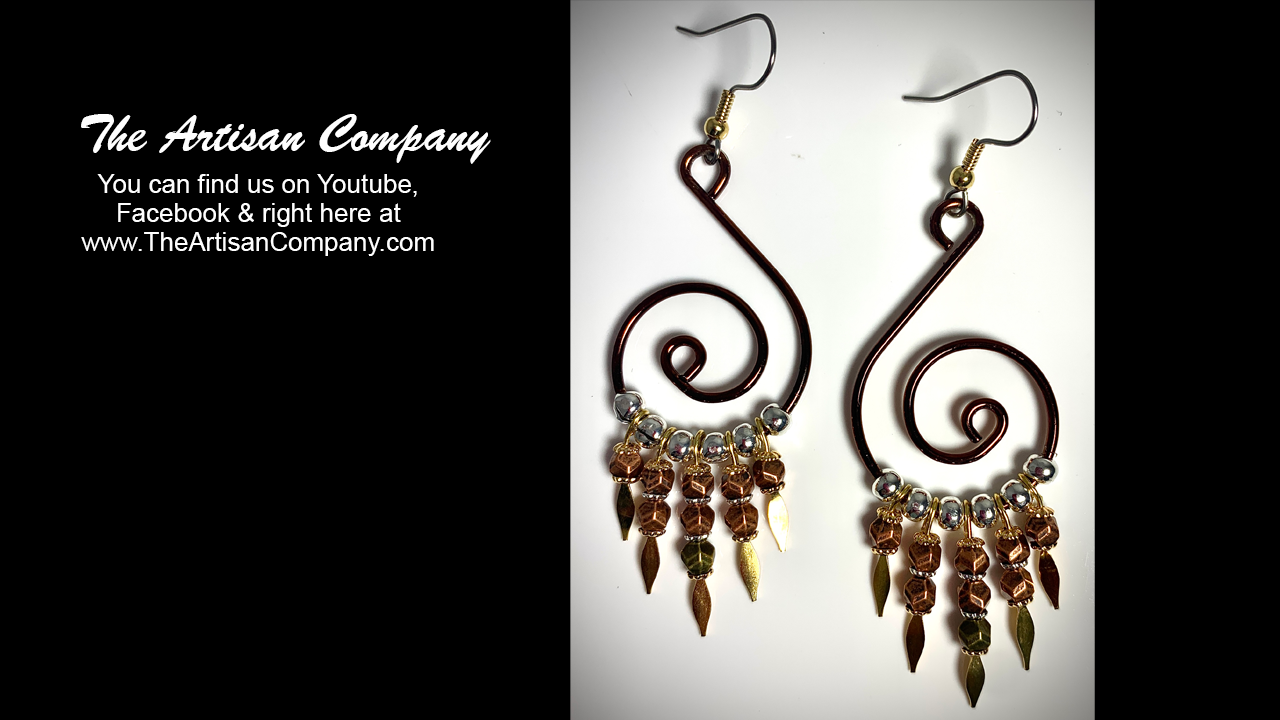 Bronze Spiral Earrings
