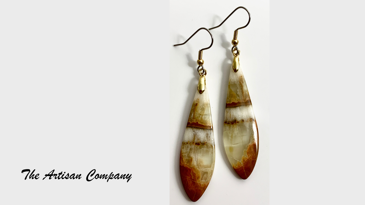 Calcite Stone Drop Earrings
