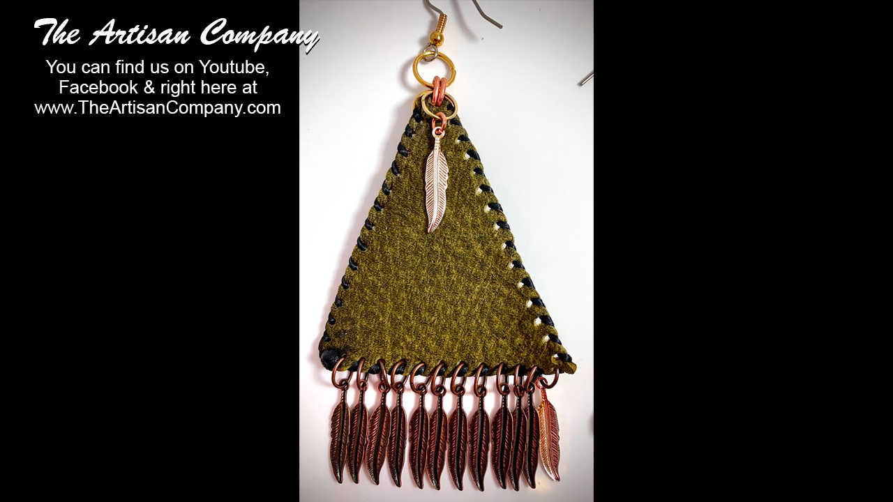 Copper Triangle Earrings