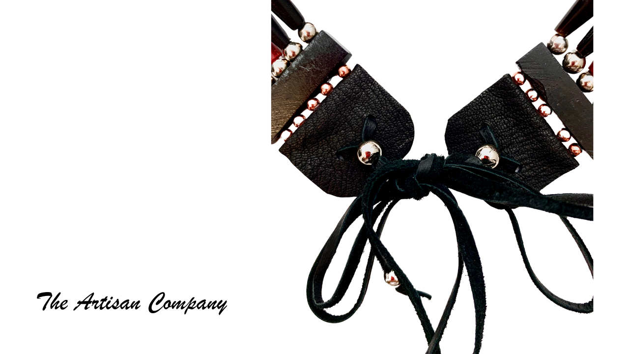 Five Strand Buffalo Horn Choker with Turquoise