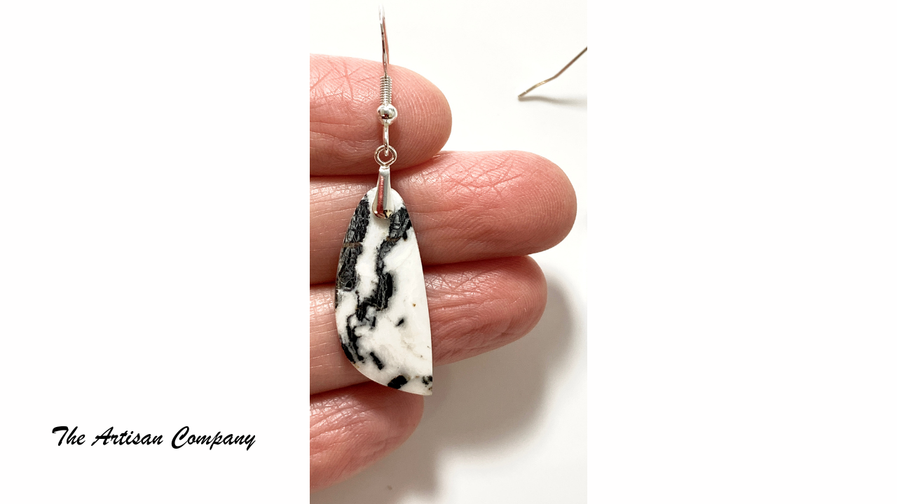 Rare Freeform White Buffalo Stone Earrings (Nevada)