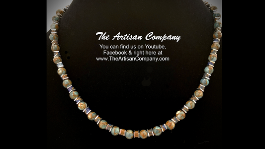 Impression Jasper & Hematite Stone Necklace