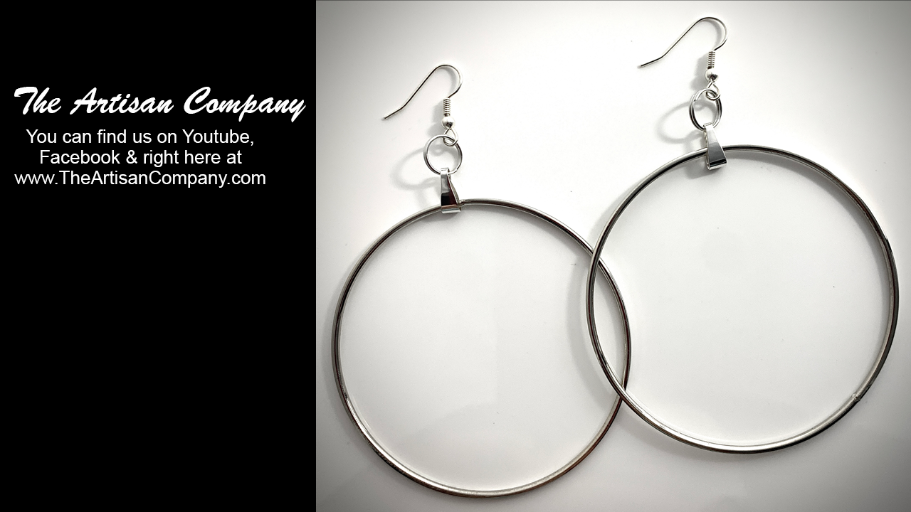 Large Silver Tone Hoop Earrings