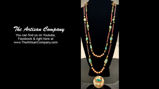 Red Horn & Turquoise Southwest Necklace