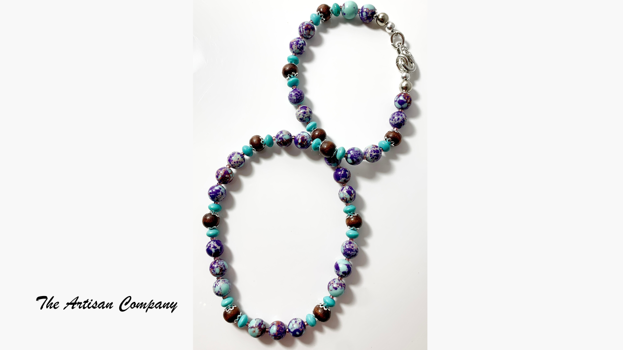 Sea Sediment Imperial Jasper Necklace & Earrings