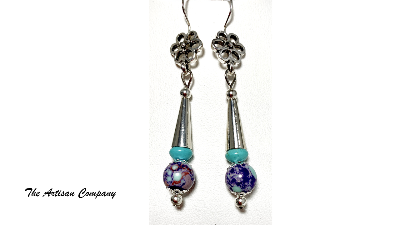 Sea Sediment Imperial Jasper Necklace & Earrings