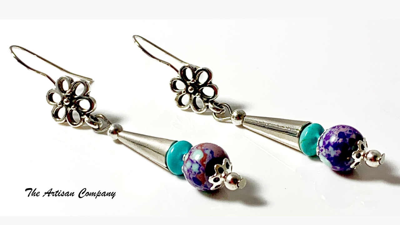 Sea Sediment Imperial Jasper Necklace & Earrings