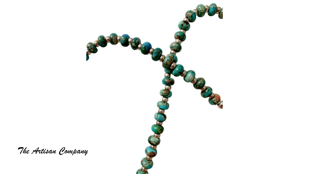 Turquoise Imperial Jasper Necklace w Celtic Knot