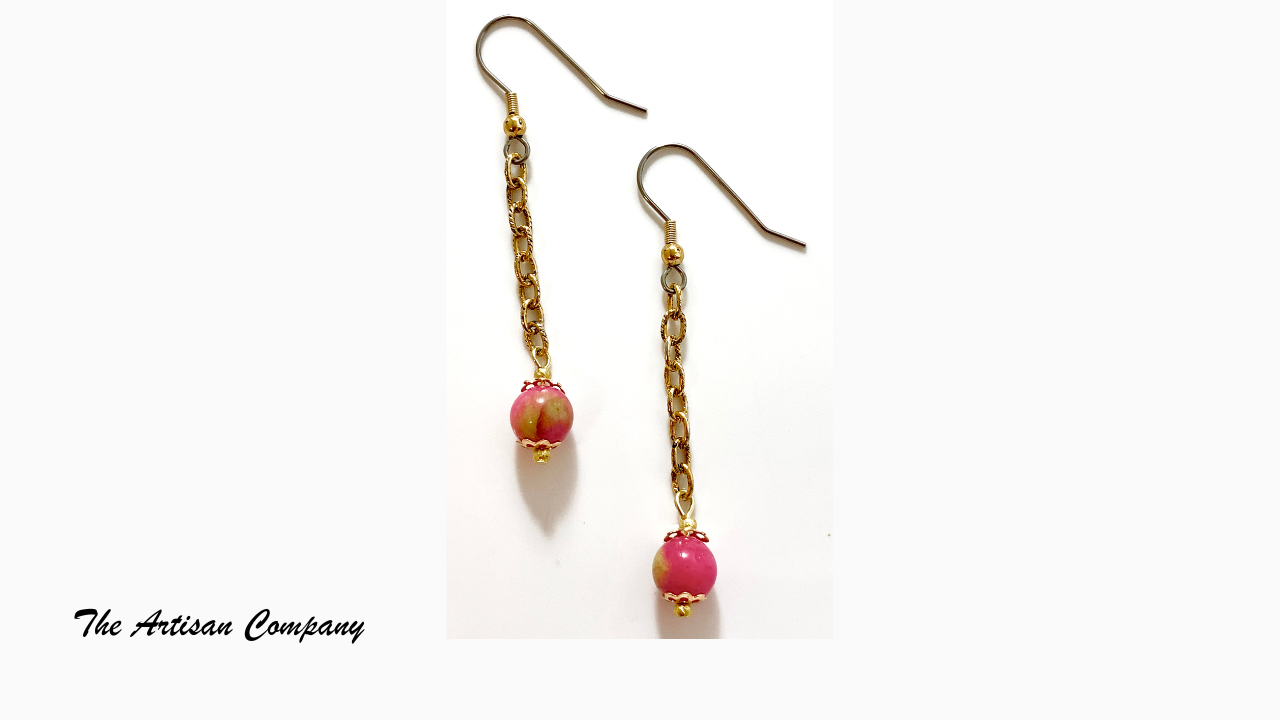 Watermelon Candy Jade Necklace with Earrings