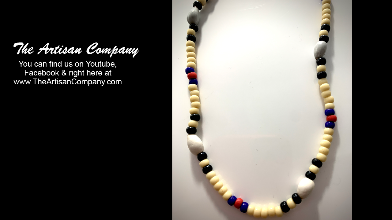 Native Corn Bead "Tear Bead Necklace - Ivory