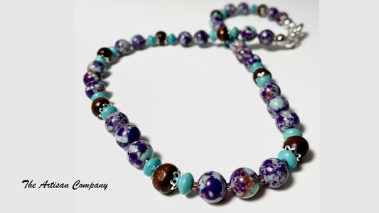 Sea Sediment Imperial Jasper Necklace & Earrings