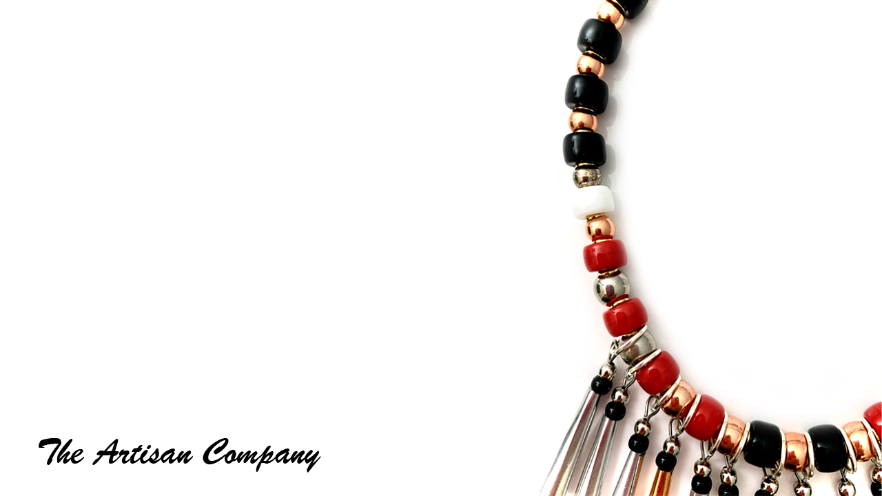 Crow Bead and Jingle Cone Necklace