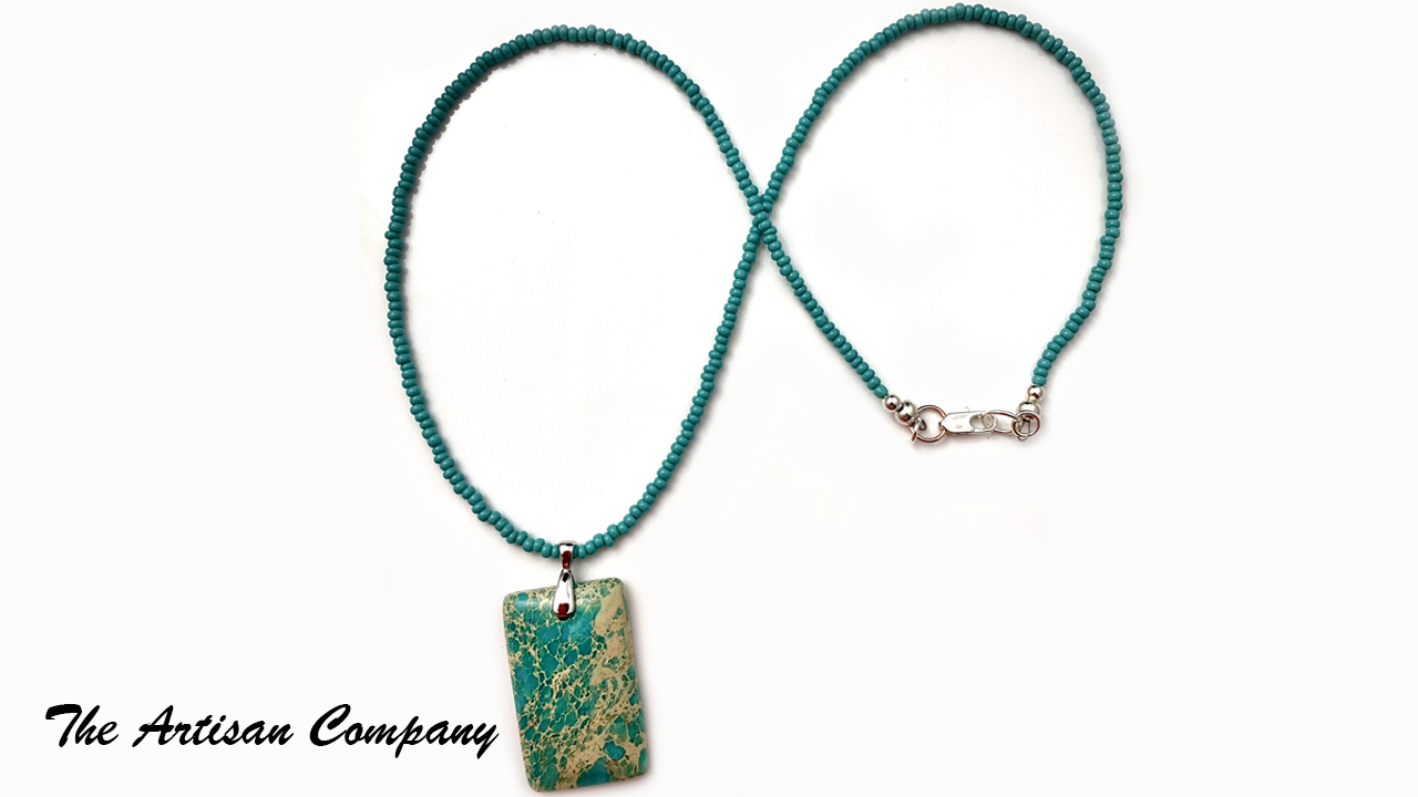 Turquoise Magnesite Stone Beaded Necklace