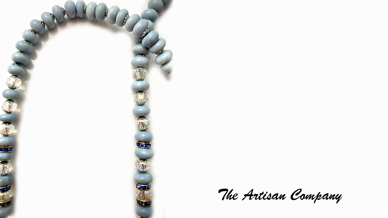 Owyhee Blue Opal Cut Glass Necklace