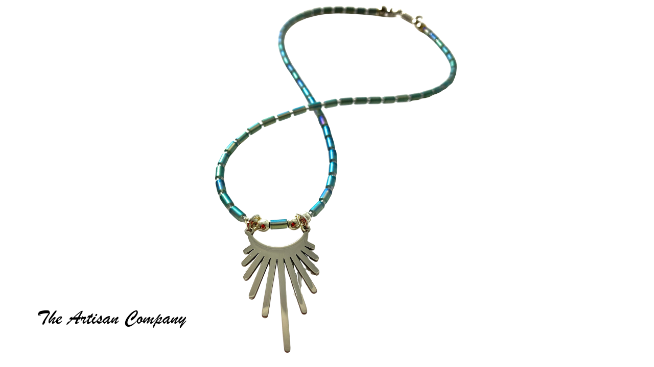 Blue Cascading Water Necklace