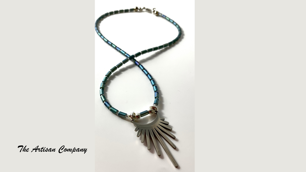 Blue Cascading Water Necklace