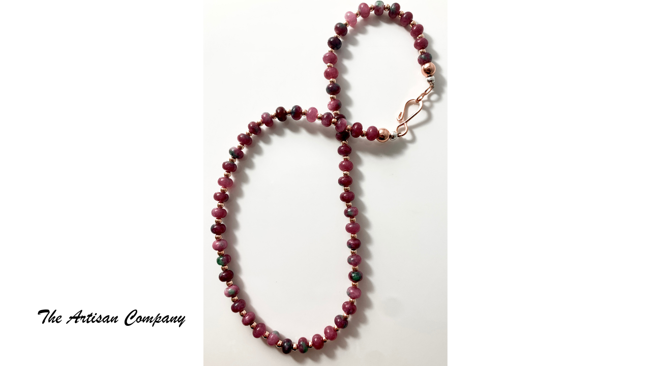 Dainty Watermelon Agate Stone Necklace