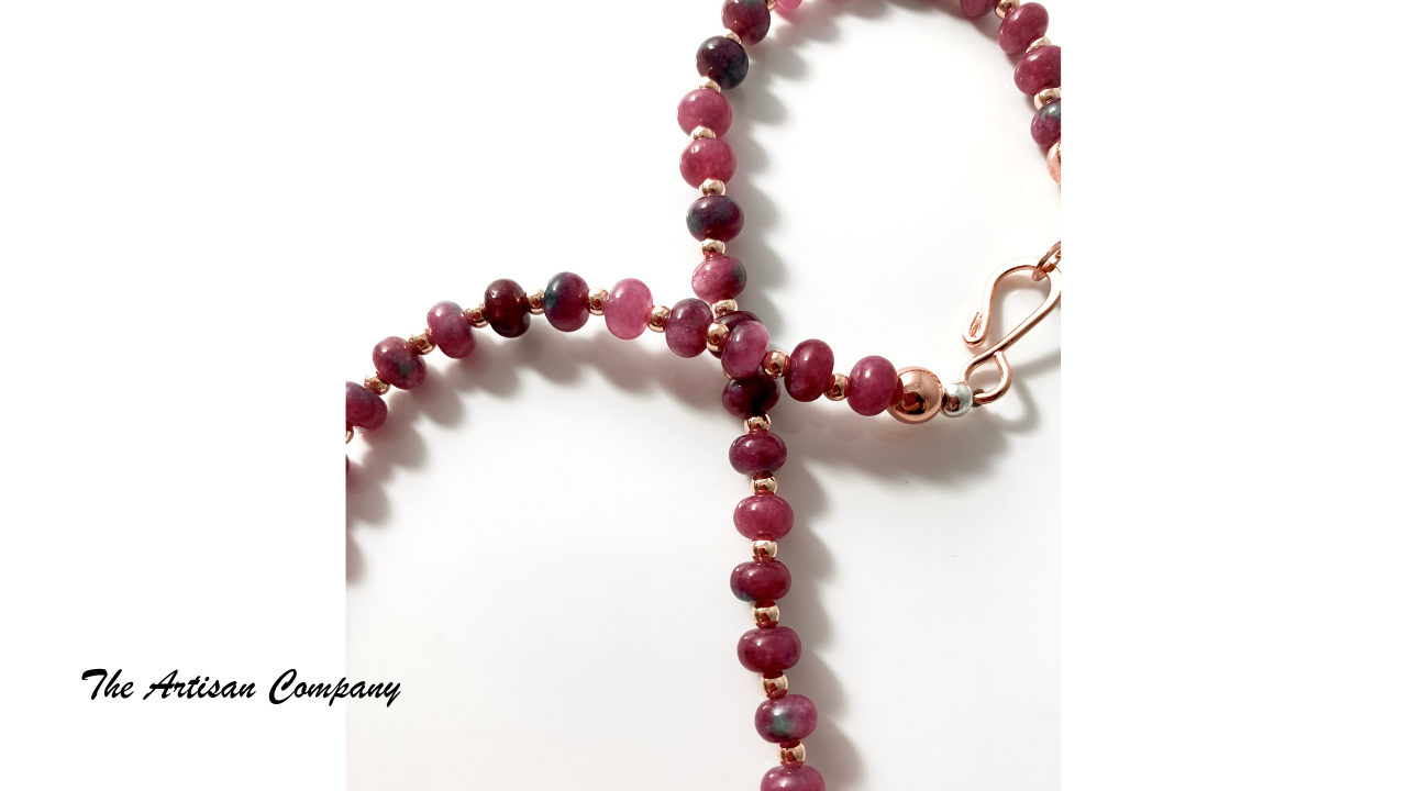 Dainty Watermelon Agate Stone Necklace