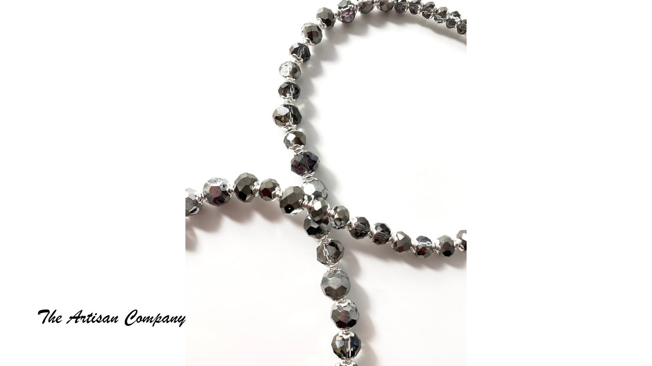 Platinum Coated Faceted Druzy Necklace with Earrings