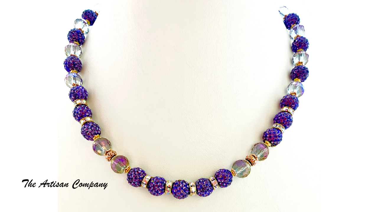 Purple Daze Necklace with Earrings
