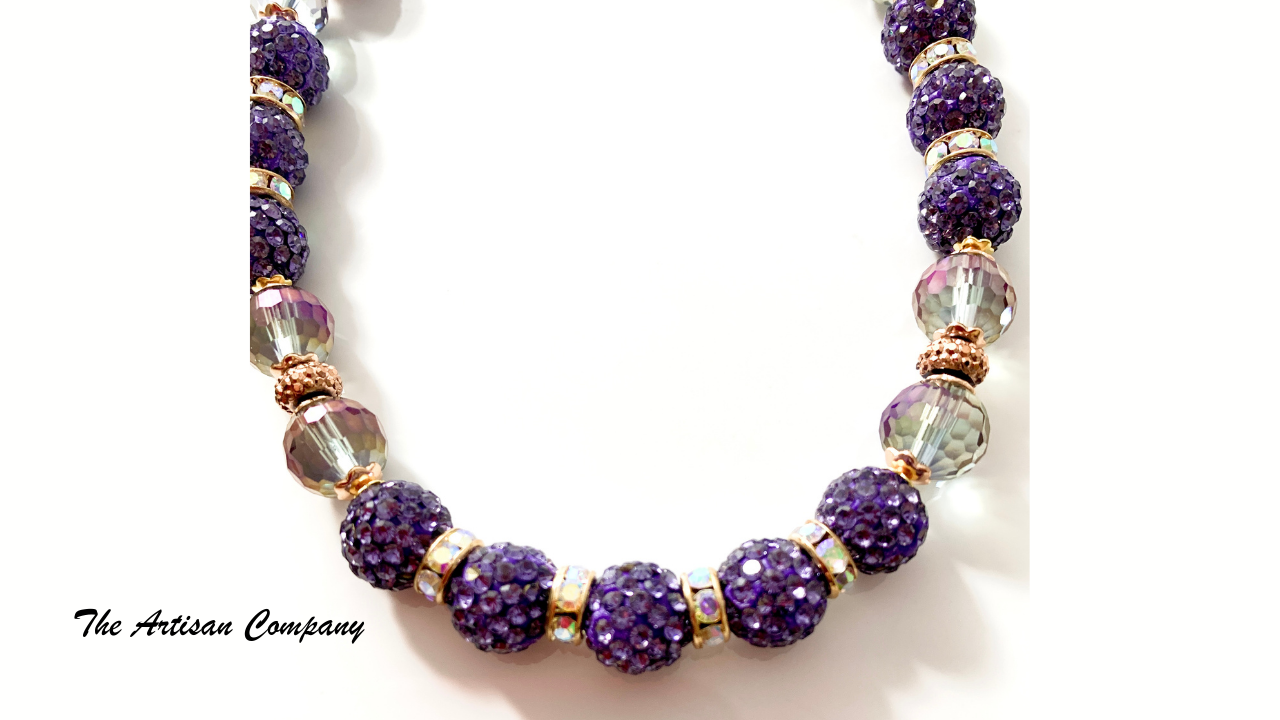 Purple Daze Necklace with Earrings