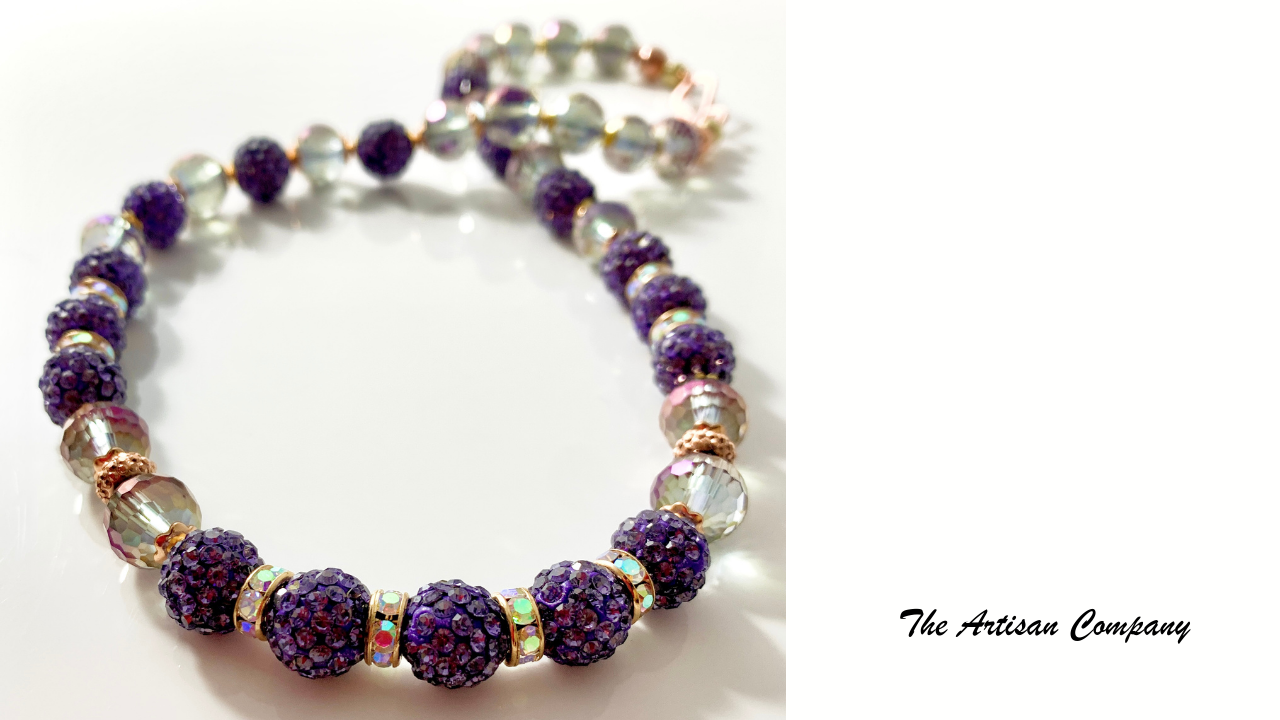 Purple Daze Necklace with Earrings