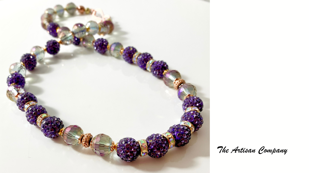 Purple Daze Necklace with Earrings