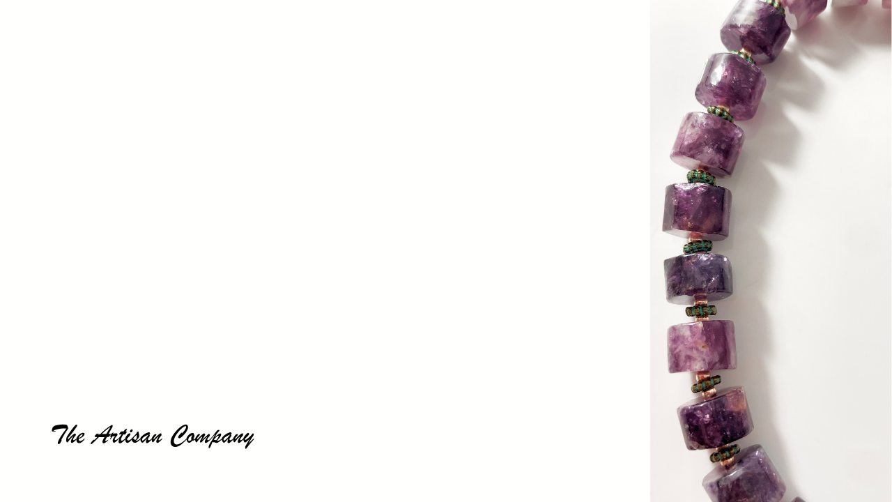 Rare Natural Purple Mica Necklace & Earrings