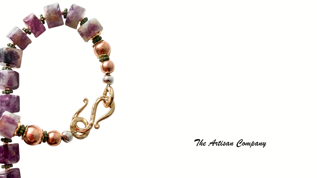 Rare Natural Purple Mica Necklace & Earrings