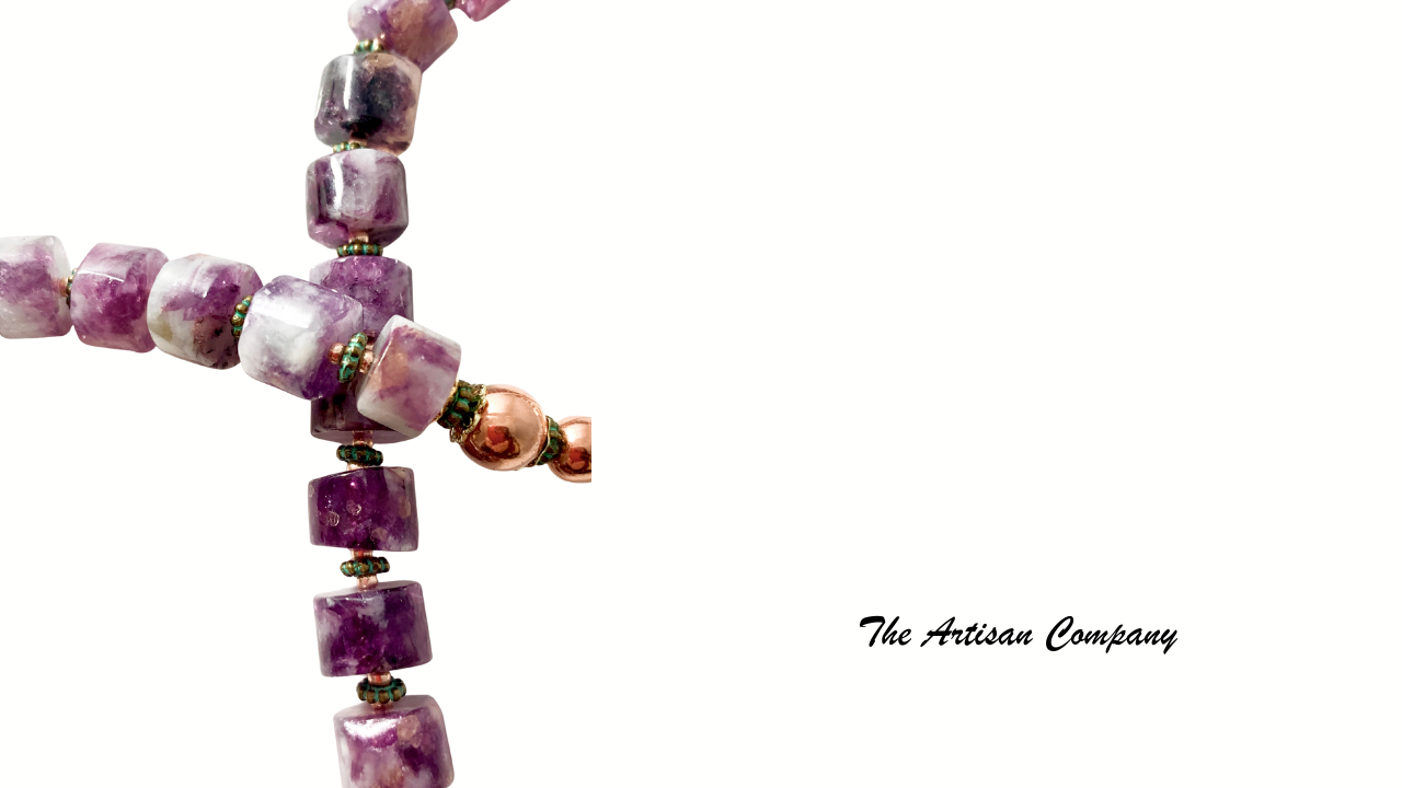 Rare Natural Purple Mica Necklace & Earrings