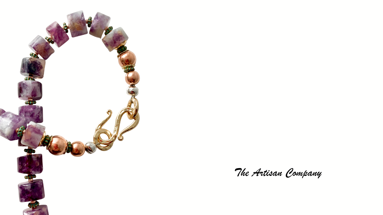 Rare Natural Purple Mica Necklace & Earrings