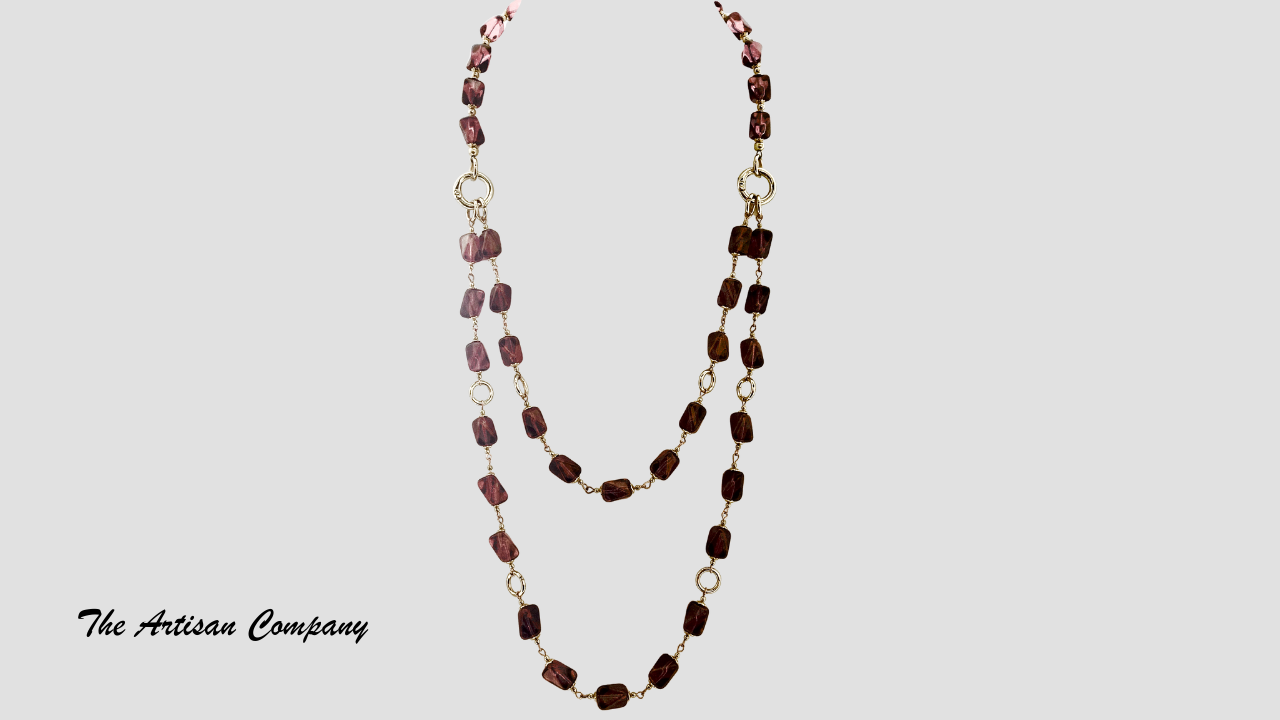Ruby Red Adjustable Strand Necklace