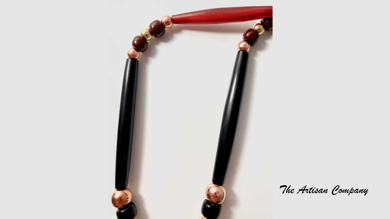 Large Bone Feather Southwest Necklace