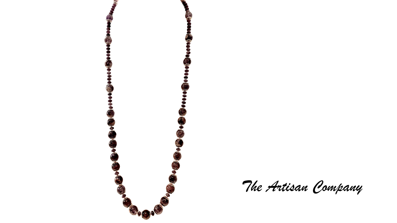 Super 7 Stone & Lepidolite Stone Necklace with Earrings