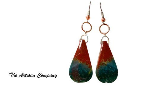 Blood Stone Jasper Earrings