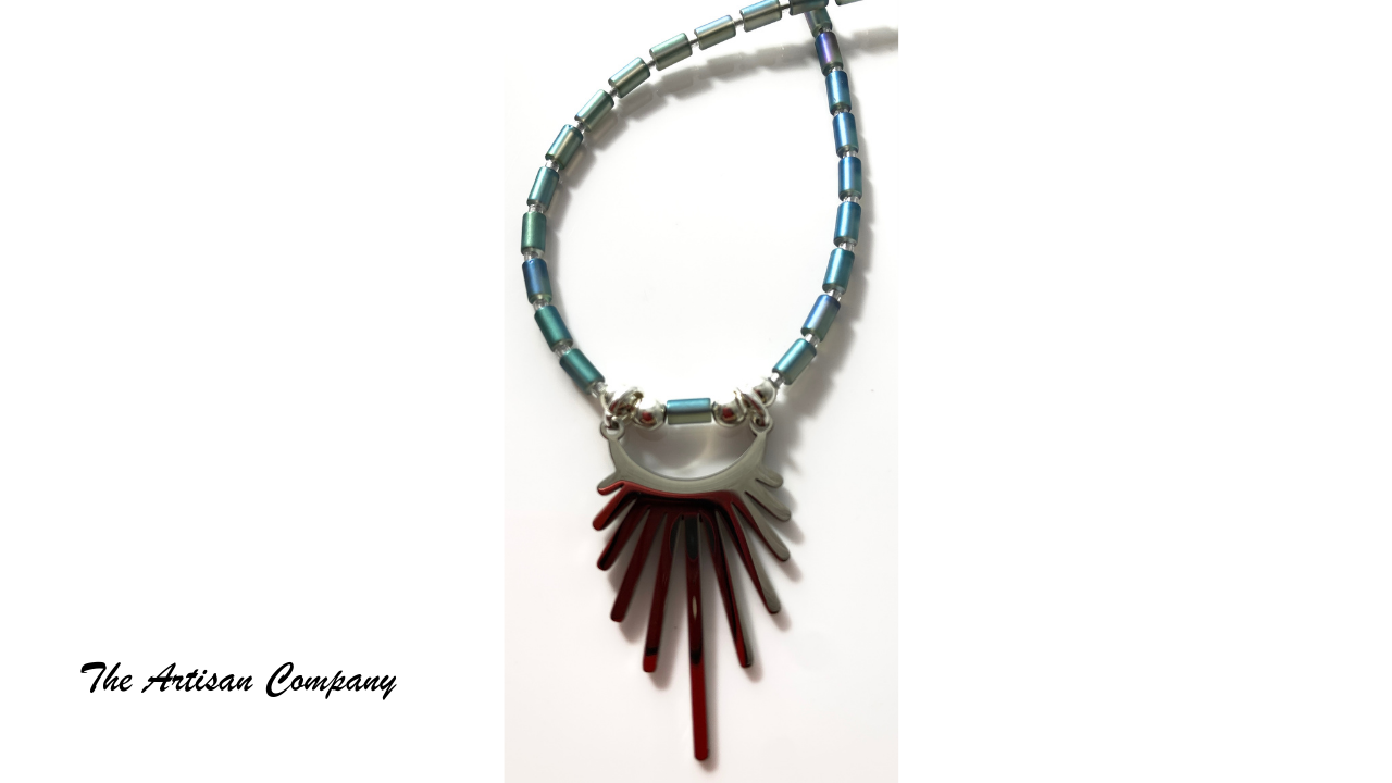 Blue Cascading Water Necklace