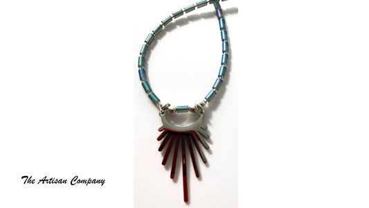Blue Cascading Water Necklace