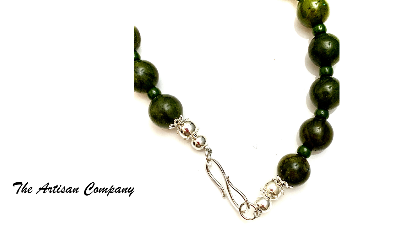 Arizona Wild Horse Stone w/ Jade and Fresh Water Pearl Necklace with Earrings