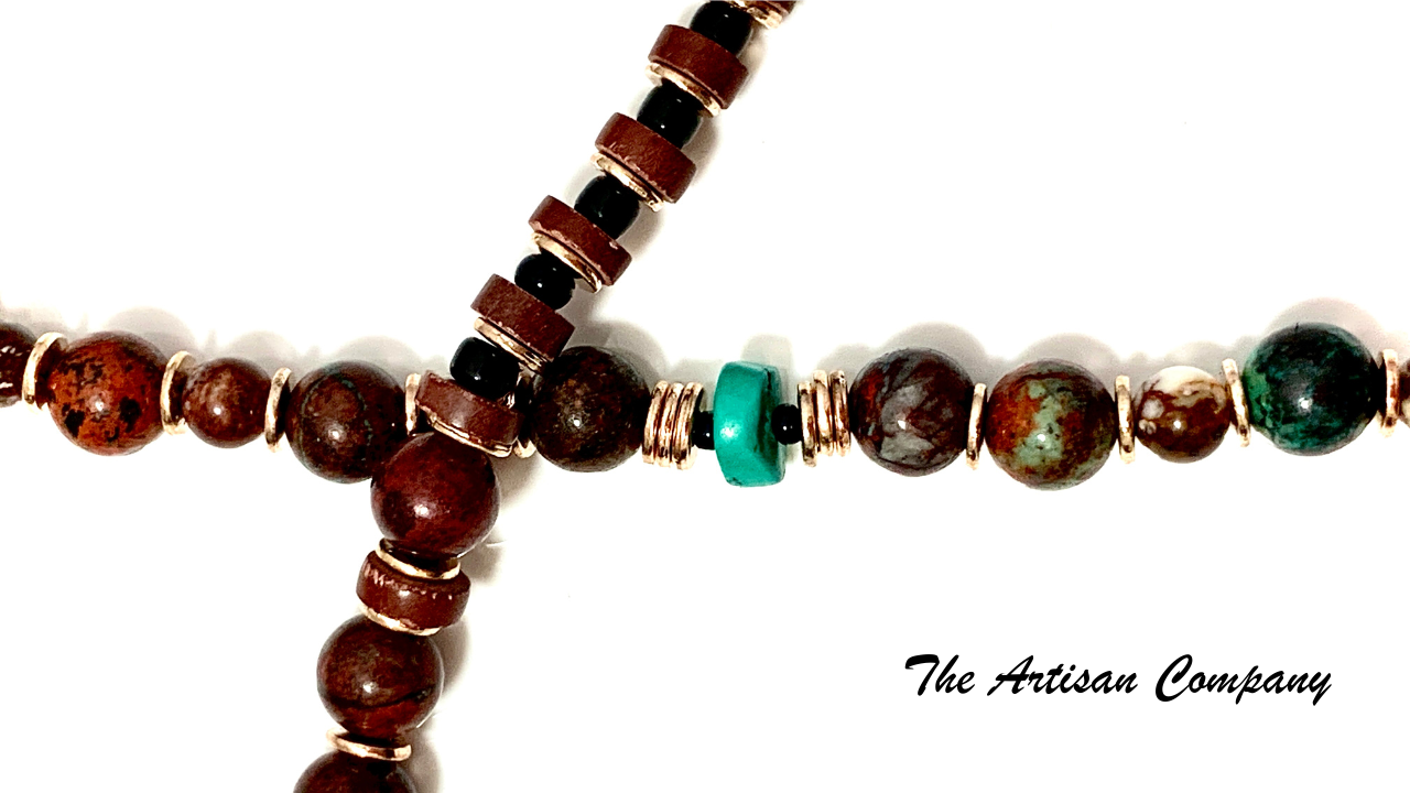 Arizona Wildhorse Stone with Chrysocolla and Pipestone Necklace