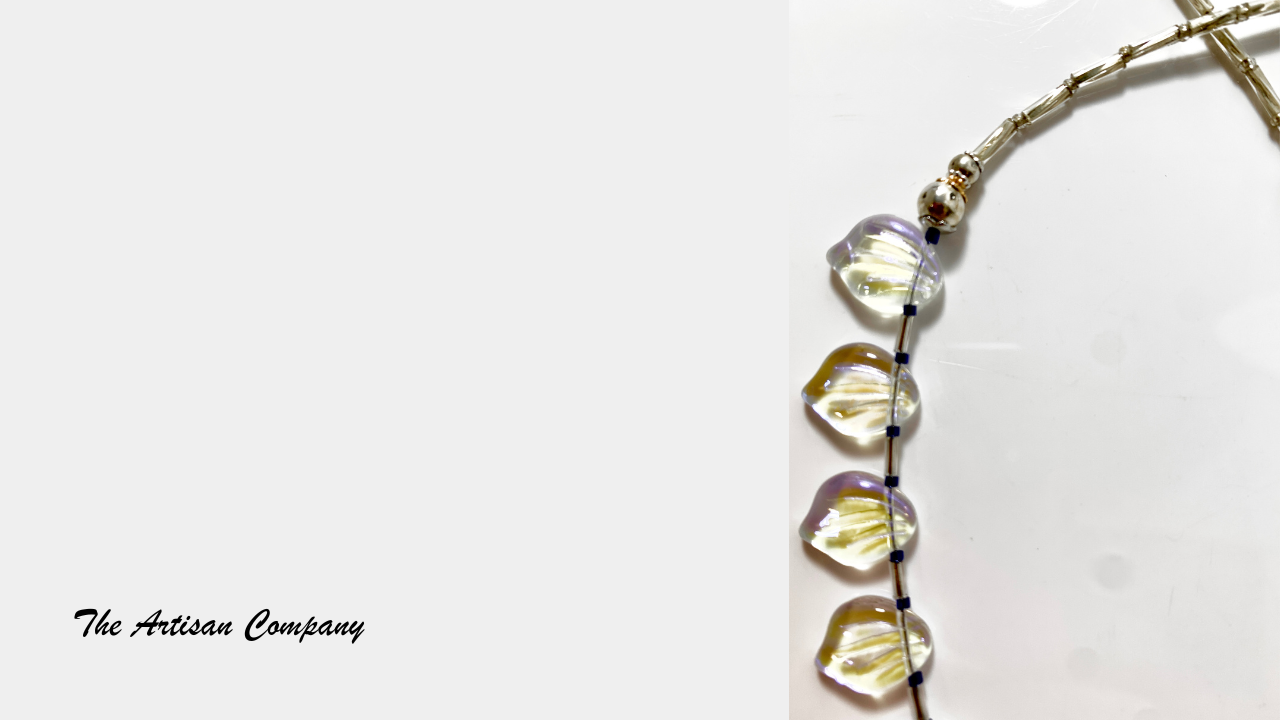 Aurora Borealis Leaf Necklace