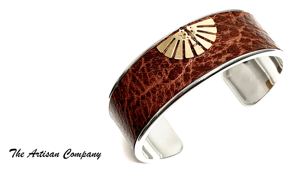 Brown Leather Sunrise Cuff