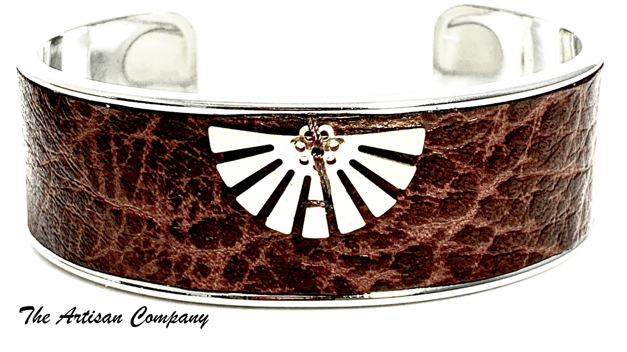 Brown Leather Sunrise Cuff