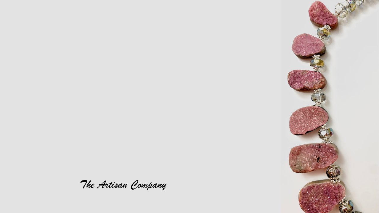 Cobalto Calcite Stone Drop Necklace #1