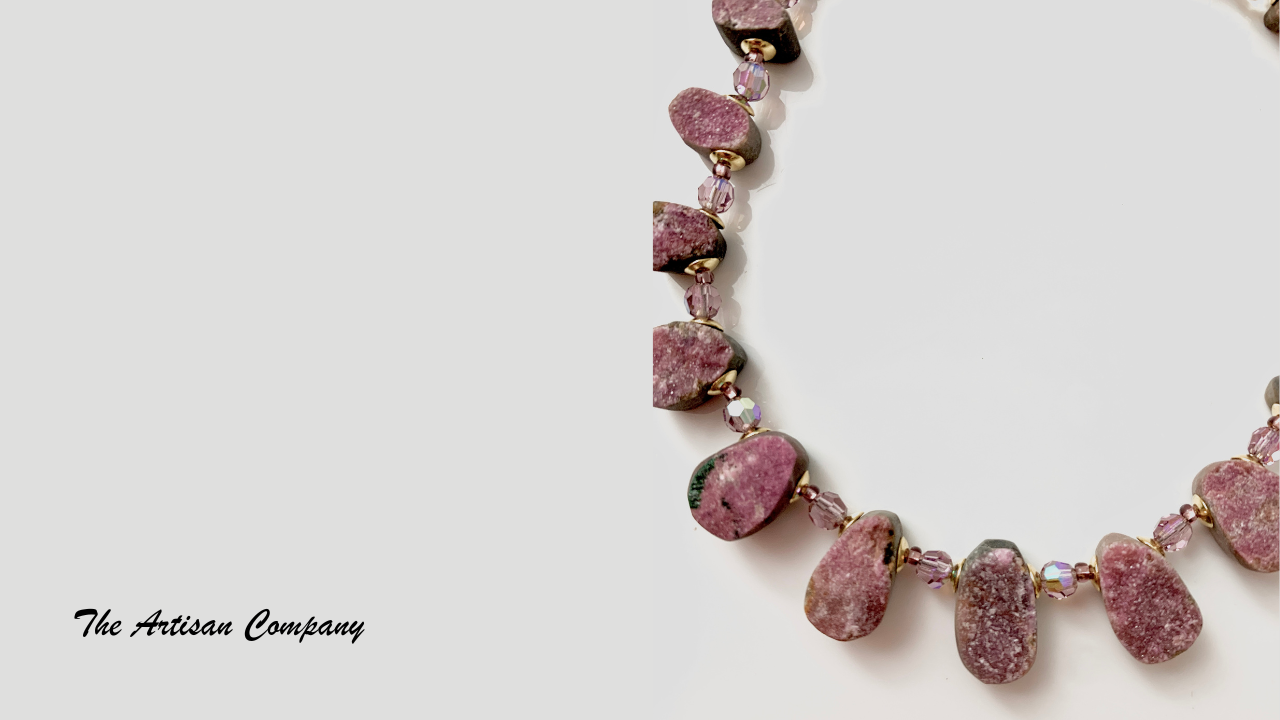 Cobalto Calcite Stone Small Drop Necklace #2