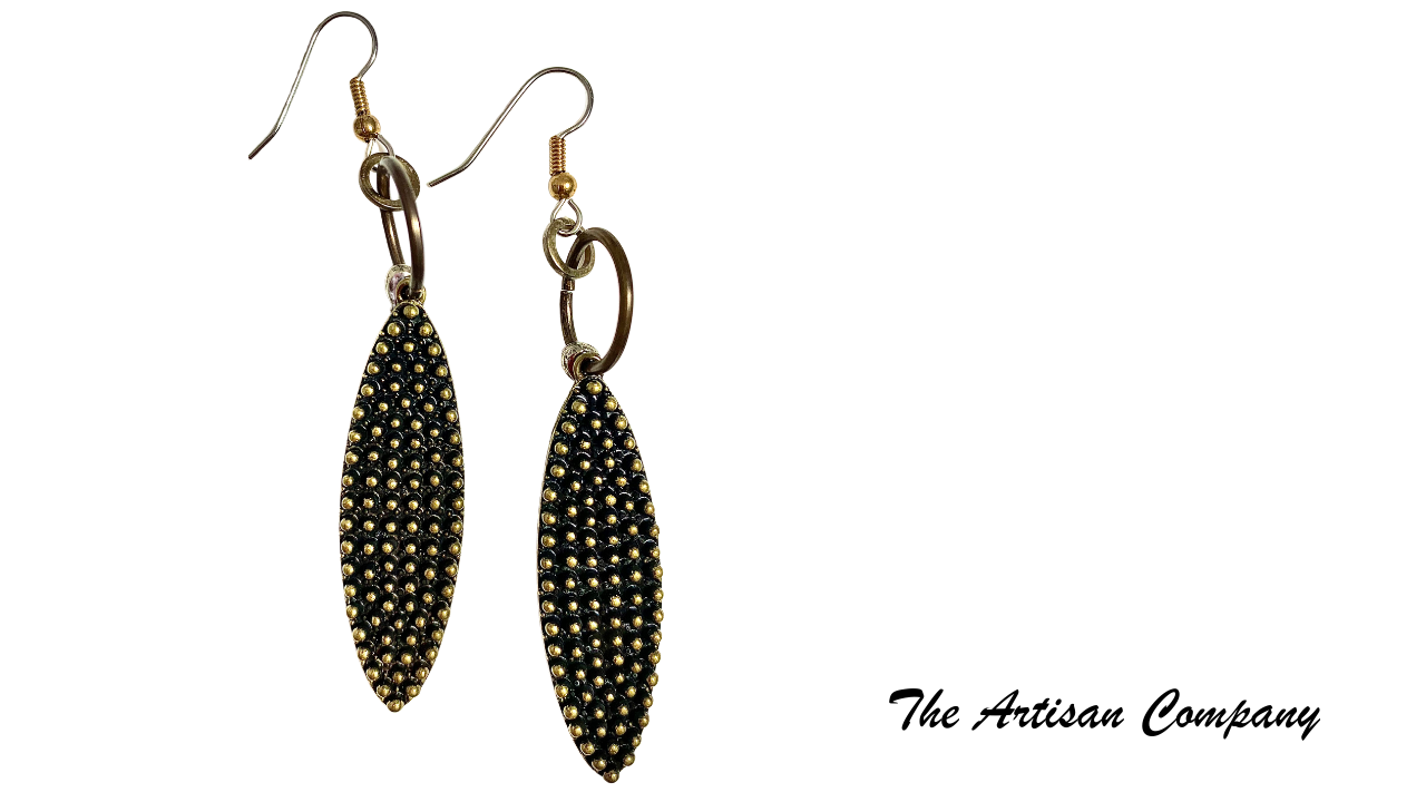 Textured Marquise Earrings